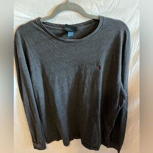 Ralph Lauren Polo Dark Gray Long Sleeve T Shirt